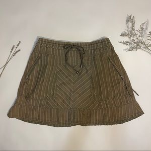 BROWN STRIPED SKIRT